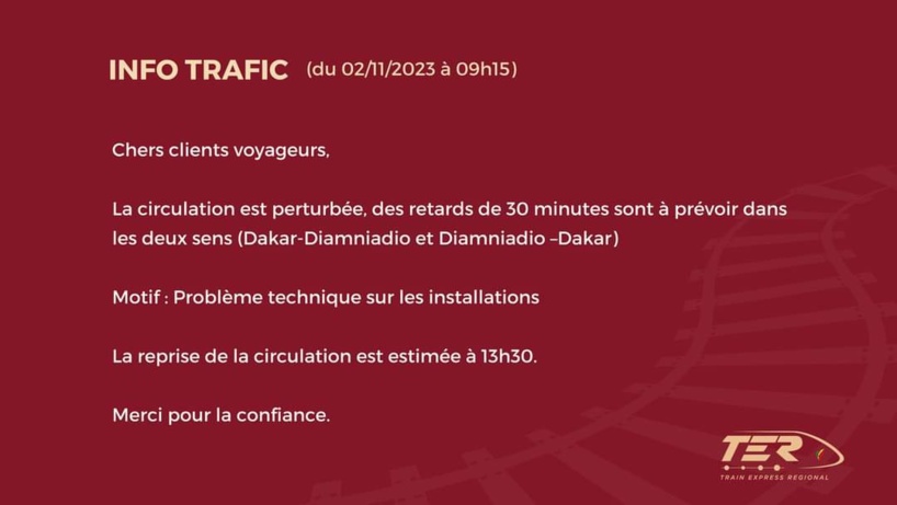 Le TER en panne ce jeudi matin