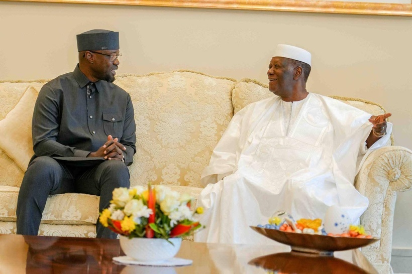 En images – Côte d’Ivoire : le Premier ministre sénégalais Ousmane Sonko reçu en audience par le Président Alassane Ouattara
